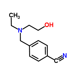 4-{[Ethyl(2-hydroxyethyl)amino]methyl}benzonitrile Structure