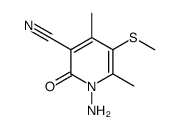 1-氨基-4,6-二甲基-5-甲基硫代-2-氧代-1,2-二氢吡啶-3-甲腈结构式