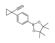 1-(4-(4,4,5,5-四甲基-1,3,2-二氧杂硼杂环戊烷-2-基)苯基)环丙烷甲腈结构式