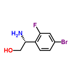 (2R)-2-Amino-2-(4-bromo-2-fluorophenyl)ethanol结构式