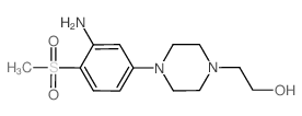 2-{4-[3-Amino-4-(methylsulfonyl)phenyl]-1-piperazinyl}-1-ethanol Structure