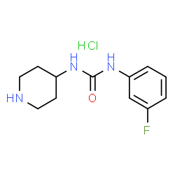 1-(3-Fluorophenyl)-3-(piperidin-4-yl)urea hydrochloride结构式