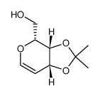 2,6-anhydro-5-deoxy-3,4-O-isopropylidene-D-arabino-hex-5-enitol结构式