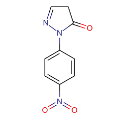 2-(4-nitrophenyl)-4H-pyrazol-3-one结构式