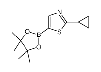 2-(Cyclopropyl)thiazole-5-boronic acid pinacol ester structure