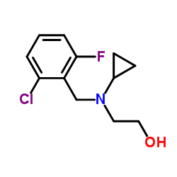2-[(2-Chloro-6-fluorobenzyl)(cyclopropyl)amino]ethanol结构式