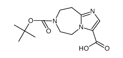 7-(叔-丁氧羰基)-6,7,8,9-四氢-5H-咪唑并[1,2-d][1,4]二氮杂卓-3-羧酸结构式