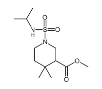 methyl 4,4-dimethyl-1-(propan-2-ylsulfamoyl)piperidine-3-carboxylate结构式