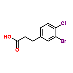 3-(3-溴-4-氯苯基)丙酸结构式