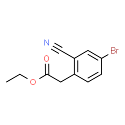 4-BROMO-2-CYANO-BENZENEACETIC ACID ETHYL ESTER structure