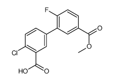 2-chloro-5-(2-fluoro-5-methoxycarbonylphenyl)benzoic acid结构式