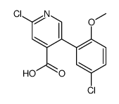 2-chloro-5-(5-chloro-2-methoxyphenyl)pyridine-4-carboxylic acid Structure