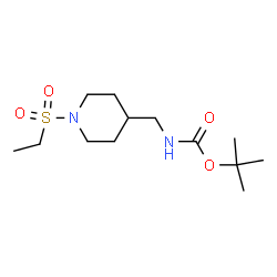 tert-Butyl [1-(ethylsulfonyl)piperidin-4-yl]methylcarbamate结构式