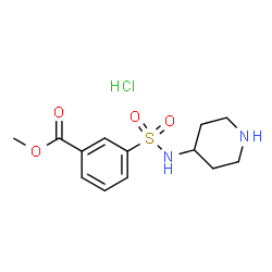 Methyl 3-[(piperidin-4-yl)sulfamoyl]benzoate hydrochloride Structure