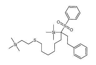 3-(trimethylsilyl)-1-phenyl-3-(phenylsulfonyl)-9-<<2-(trimethylsilyl)ethyl>thio>nonane Structure