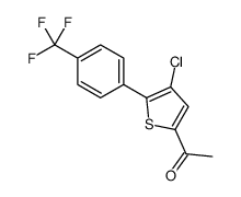 1-[4-chloro-5-[4-(trifluoromethyl)phenyl]thiophen-2-yl]ethanone Structure