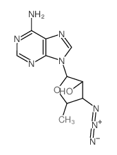 [5-(6-aminopurin-9-yl)-4-hydroxy-2-methyl-oxolan-3-yl]imino-imino-azanium结构式