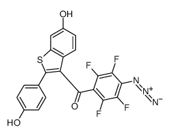 3-(4-azido-2,3,5,6-tetrafluorobenzoyl)-6-hydroxy-2-(4-hydroxyphenyl)benzo(b)thiophene结构式