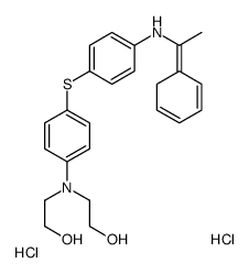 2-[4-[4-[[(1Z)-1-cyclohexa-2,4-dien-1-ylideneethyl]amino]phenyl]sulfanyl-N-(2-hydroxyethyl)anilino]ethanol,dihydrochloride Structure
