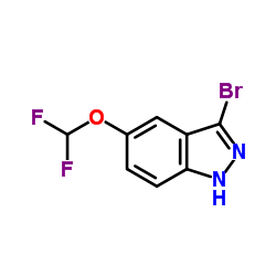 3-Bromo-5-(difluoromethoxy)-1H-indazole结构式