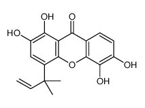 1,2,5,6-Tetrahydroxy-4-(1,1-dimethyl-2-propenyl)-9H-xanthene-9-one结构式