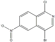 Isoquinoline, 4-bromo-1-chloro-6-nitro- Structure