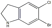 6-溴-5-氯吲哚啉结构式