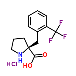 (S)-ALPHA-(2-TRIFLUOROMETHYLBENZYL)PROLINE HCL结构式