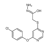 ((6-(4-Chlorophenoxy)-4-pyrimidinyl)thio)acetic acid hydrazide picture