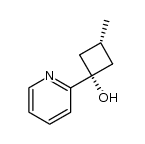 (1s,3s)-3-methyl-1-(pyridin-2-yl)cyclobutan-1-ol结构式