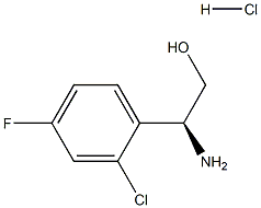 (S)-2-氨基-2-(2-氯-4-氟苯基)乙醇盐酸盐结构式