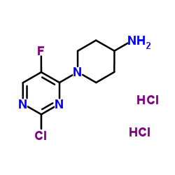 1-(2-Chloro-5-fluoro-4-pyrimidinyl)-4-piperidinamine dihydrochloride Structure