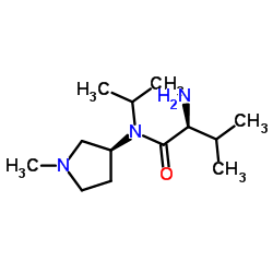 N-Isopropyl-N-[(3S)-1-methyl-3-pyrrolidinyl]-L-valinamide Structure