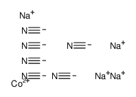 tetrasodium hexa(cyano-C)cobaltate(4-) Structure