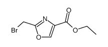 2-[bromomethyl]-4-oxazolecarboxylic acid ethyl ester Structure
