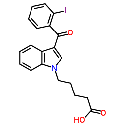 5-[3-(2-Iodobenzoyl)-1H-indol-1-yl]pentanoic acid结构式