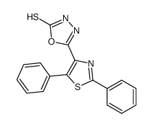 5-(2,5-diphenyl-1,3-thiazol-4-yl)-3H-1,3,4-oxadiazole-2-thione Structure