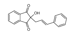 2-cinnamyl-2-hydroxy-1H-indene-1,3(2H)-dione结构式