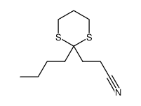 3-(2-butyl-1,3-dithian-2-yl)propanenitrile结构式