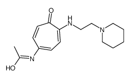 N-[5-oxo-4-(2-piperidin-1-ylethylamino)cyclohepta-1,3,6-trien-1-yl]acetamide Structure