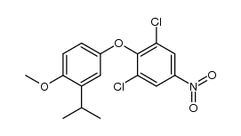 3,5-dichloro-4-(3'-isopropyl-4'-methoxyphenoxy)-nitrobenzene结构式