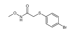 2-(4-bromo-phenylsulfanyl)-N-methoxy-acetamide Structure