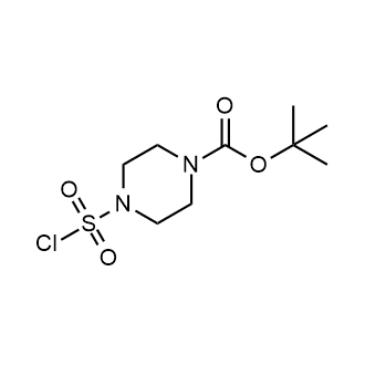 4-(氯磺酰基)哌嗪-1-羧酸叔丁酯结构式