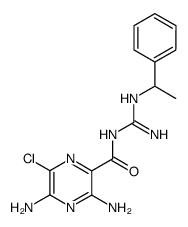3,5-diamino-6-chloro-pyrazine-2-carboxylic acid (1-phenyl-ethylcarbamimidoyl)-amide结构式