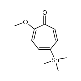2-methoxy-5-trimethylstannylcyclohepta-2,4,6-trien-1-one Structure