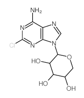 Adenine, 2-chloro-9-b-D-ribopyranosyl- (8CI)结构式