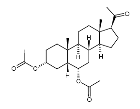 3α,6α-diacetoxy-5β-pregnanone-(20) Structure