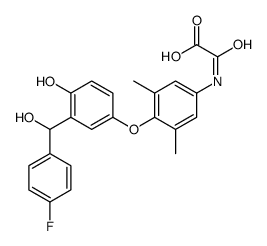 2-[4-[3-[(4-fluorophenyl)-hydroxymethyl]-4-hydroxyphenoxy]-3,5-dimethylanilino]-2-oxoacetic acid结构式