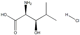 (2S,3R)-2-amino-3-hydroxy-4-methylpentanoic acid.HCl结构式