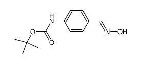 [4-(hydroxyiminomethyl)phenyl]carbamic acid tert-butyl ester Structure